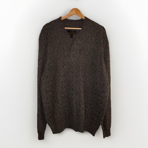 Jos A Bank Reserve Traveler Men's XXL Merino Wool Blend Sweater Gray V-Neck NWT - Picture 2 of 7